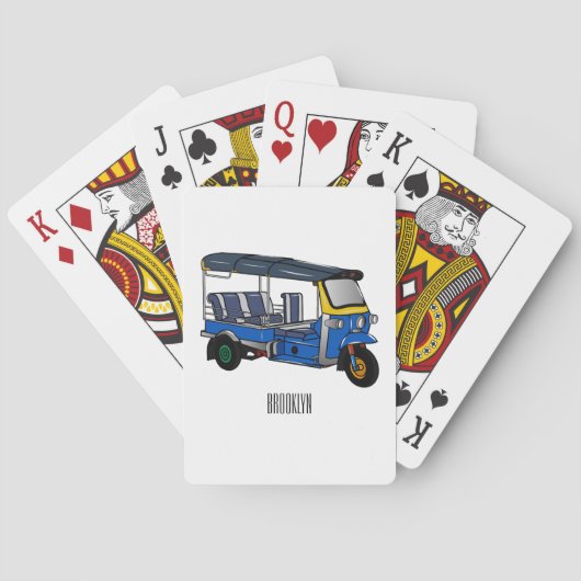 Jeu De Cartes Illustration Tuk tuk (dos)