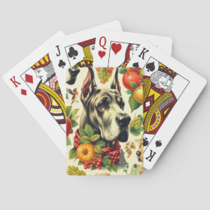 Jeu De Cartes Illustration vintage de chien gibier