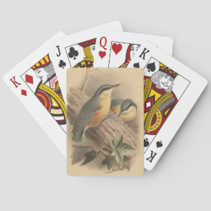 Jeu De Cartes Illustration vintage de Nuthatch