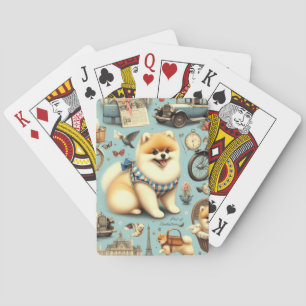 Jeu De Cartes Illustration vintage Poméranie sans fil