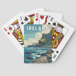 Jeu De Cartes Illustration Voyage Irlande Art Vintage