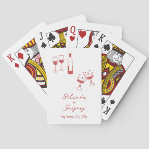 Jeu De Cartes Illustrations dessinées à la main Mariage Doodles