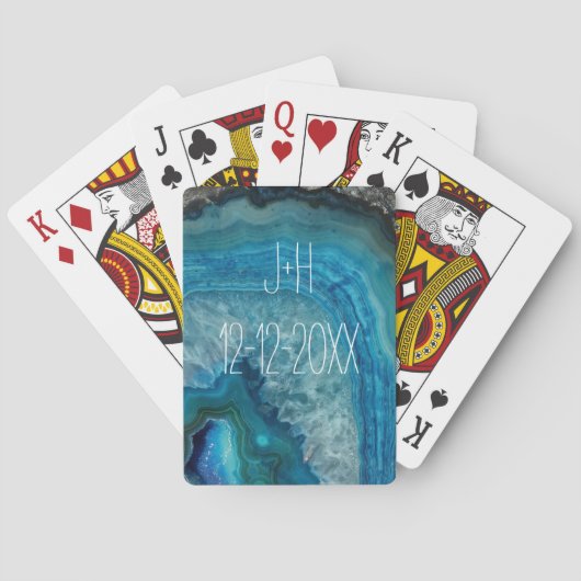 Jeu De Cartes Image cristalline de l'agent minéral de Blue Geode (dos)