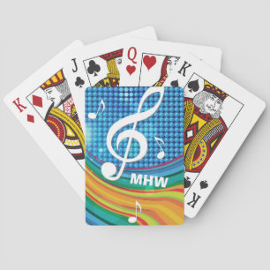 Jeu De Cartes Image de musique monogramme personnalisé lecture d