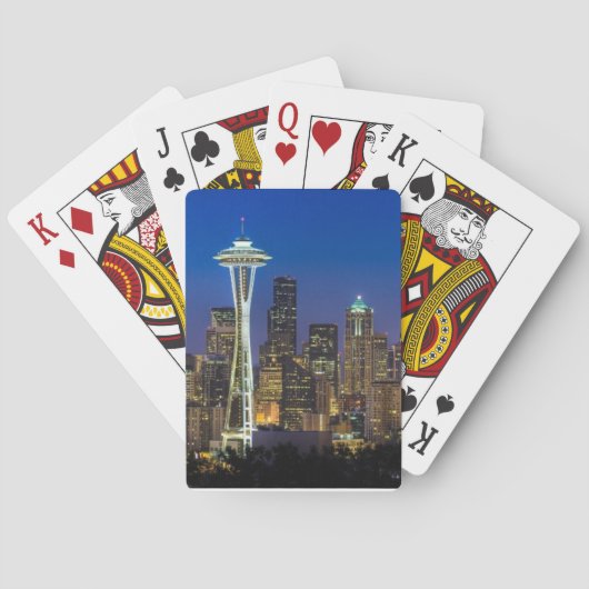 Jeu De Cartes Image d'horizon de Seattle en quelques heures de (dos)