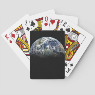 Jeu De Cartes Image Mosaïque De La Planète Terre Avec 3 Ouragans