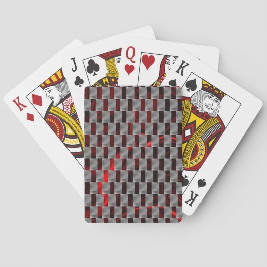 Jeu De Cartes Image rouge sous plaques grises, formes rectangula (dos)