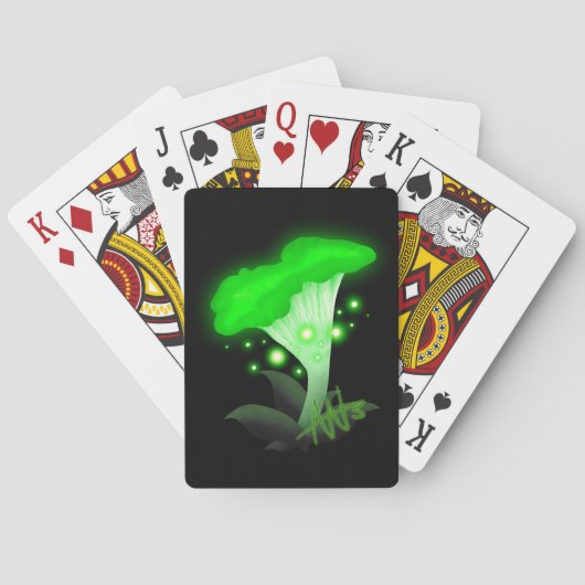 Jeu De Cartes Imaginaire Chanterelle Champignon vert brillant (dos)