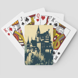 Jeu De Cartes Imaginaire Château médiéval - Style boisé japonais