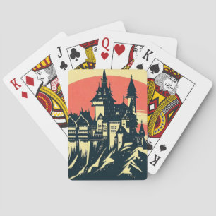 Jeu De Cartes Imaginaire Château médiéval - Style boisé japonais