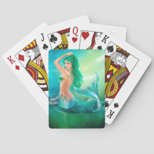 Jeu De Cartes imaginaire de sirène en mer