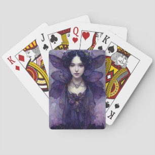 Jeu De Cartes Imaginaire Fée violet gothique Art Jouer Cartes
