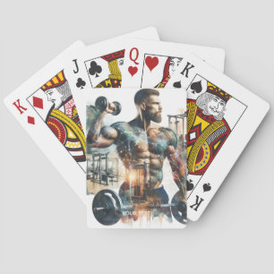 Jeu De Cartes Imaginaire Gymnase Gym Athlete Poids