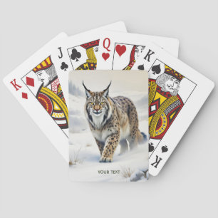 Jeu De Cartes Imaginaire Lynx doux neige hivernale