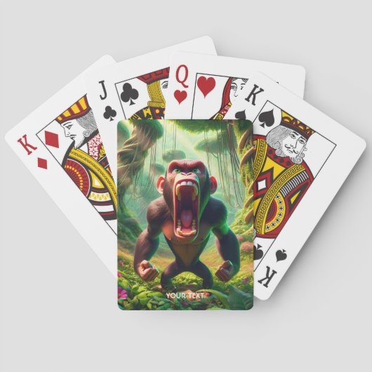 Jeu De Cartes Imaginaire mignon Angry Ape Jungle (dos)