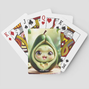 Jeu De Cartes Imaginaire mignon Avocado Smile Eyes