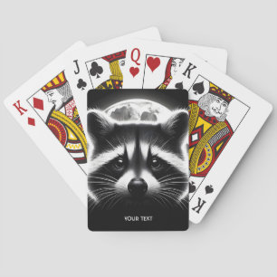 Jeu De Cartes Imaginaire mignon Racoon visage lune