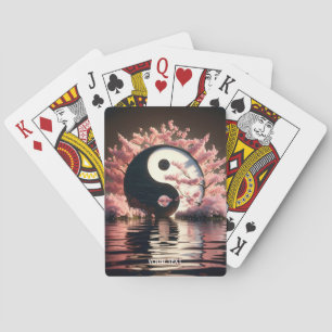 Jeu De Cartes Imaginaire mignon Yin Yang Sakura