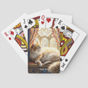 Jeu De Cartes Imaginaire mûre fenêtre matin Chat