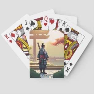 Jeu De Cartes Imaginaire Pixel Art Mignonne Samurai