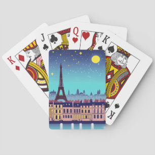 Jeu De Cartes Imaginaire Skyline de Paris sous les étoiles