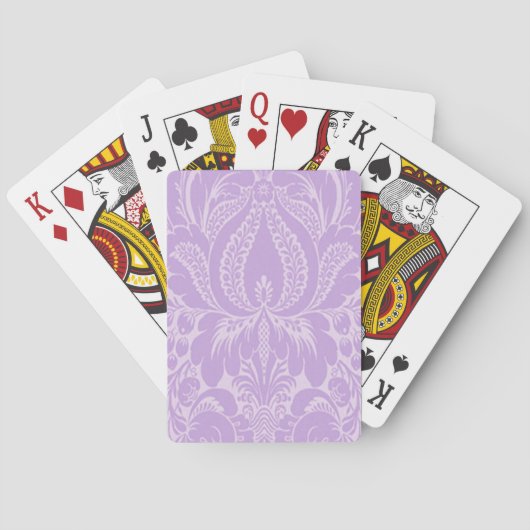 Jeu De Cartes Imaginaire violet Floral Playing Cartes (dos)