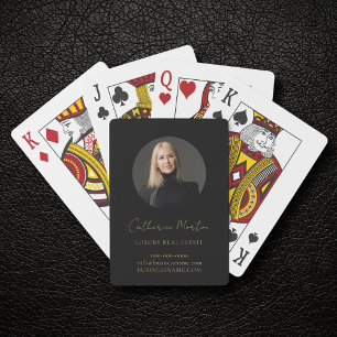 Jeu De Cartes Immobilier de luxe Chic Black Gold Photo