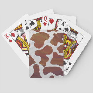 Jeu De Cartes Impression Brown et blanche de vache