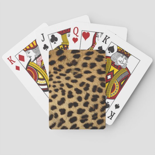 Jeu De Cartes Impression Cheetah (dos)