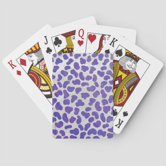 Jeu De Cartes Impression dalmate violet et blanche (dos)