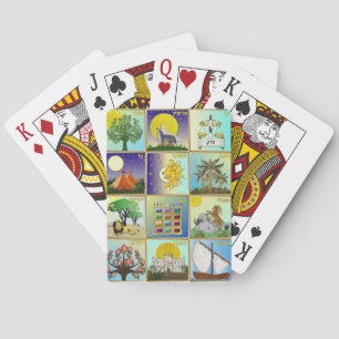 Jeu De Cartes Impression d'art Judaica 12 Tribus d'Israël