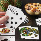 Jeu De Cartes Impression d'art radial coloré (In Situ)