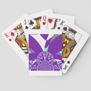 Jeu De Cartes Impression d'art rétro bleu cyan kaléidoscope