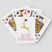 Jeu De Cartes Impression de Noël rouge tendance (dos)