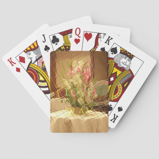 Jeu De Cartes Impression des fleurs reflétées (dos)