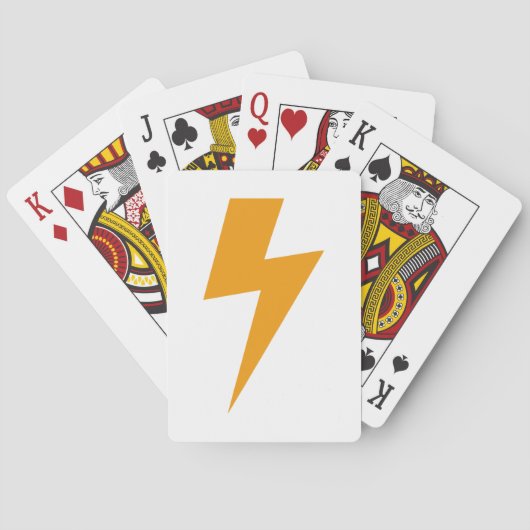Jeu De Cartes Impression jaune énergie tonnerre (dos)