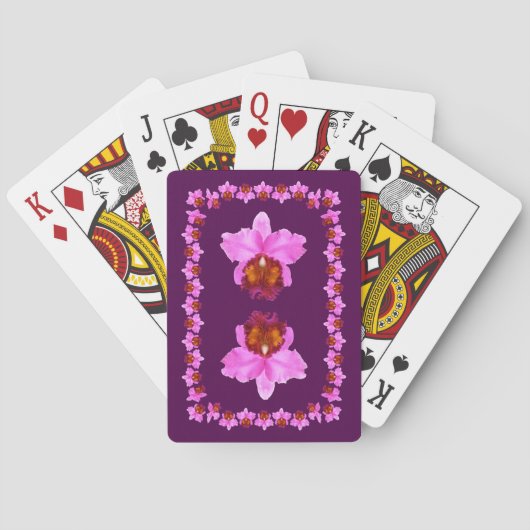 Jeu De Cartes Impression Motif Orchid Cattleya (dos)