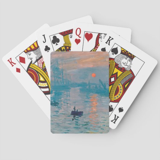 Jeu De Cartes Impression Sunrise Claude Monet (dos)