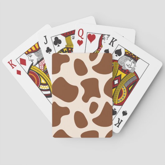 Jeu De Cartes Impression vache rose et marron (dos)