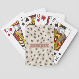 Jeu De Cartes Imprimé Animalier Léopard Neutre Chic Personnalisé