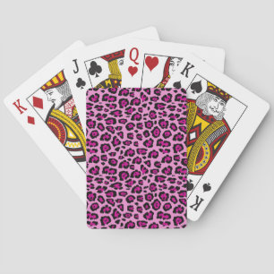 Jeu De Cartes Imprimé léopard rose et noir
