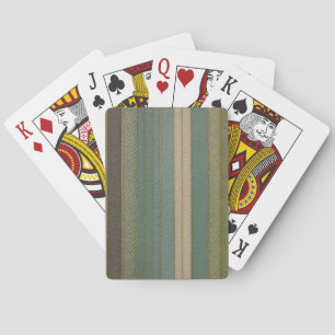 Jeu De Cartes Imprimé rayures atténuées du milieu du siècle dern