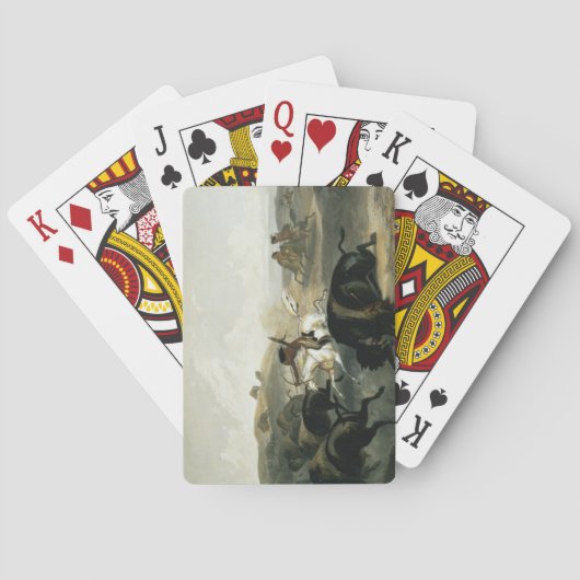 Jeu De Cartes Indians Hunting the Bison, plate 31 from Volume 2 (dos)