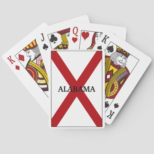 Jeu De Cartes Indicateur d'État Alabama - Cartes de lecture pers (dos)