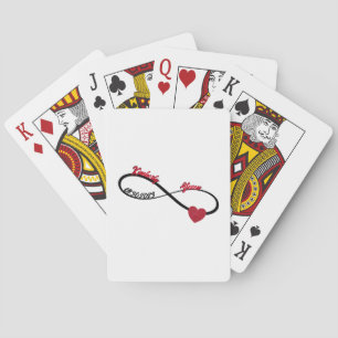 Jeu De Cartes Infinité personnalisée avec coeur de Parties scint