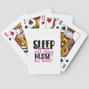 Jeu De Cartes Infirmière Cadeau Dormir Toute La Journée Infirmiè