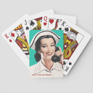 Jeu De Cartes Infirmière vintage Conseils amusants Cartes de Jeu