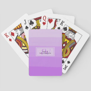 Jeu De Cartes Initiale personnalisée rose classique