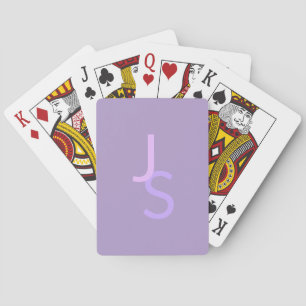 Jeu De Cartes Initiales chevauchantes modernes monogrammées Vi
