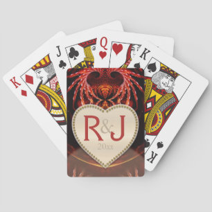 Jeu De Cartes Initiales de fractales de fantaisie personnalisées